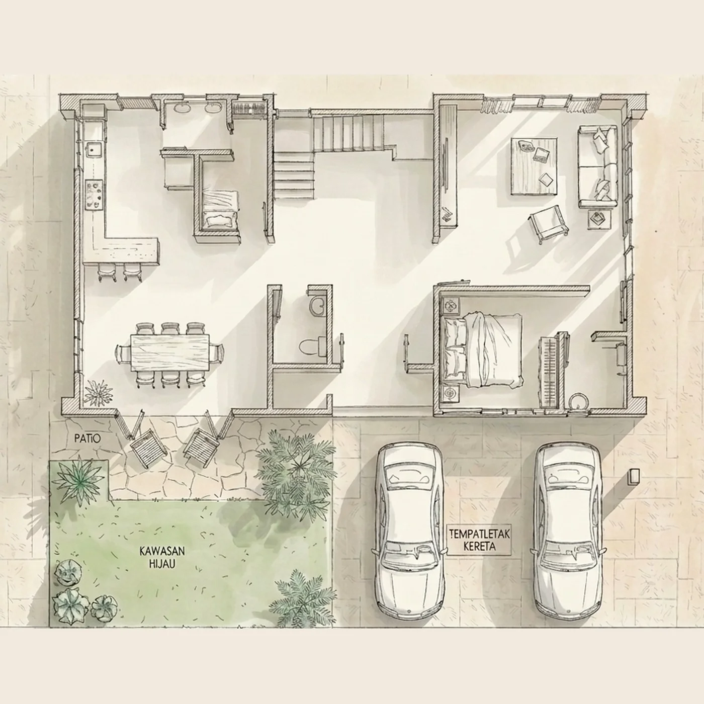 Bungalow Ground Floor plan